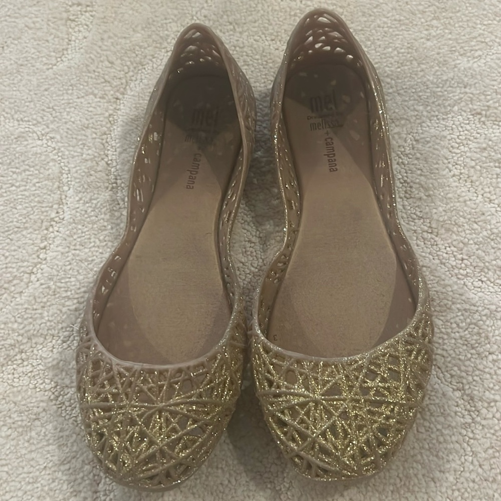 Melissa+ campana gold shoes